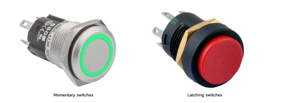 What's the difference between a momentary switch and a latching switch